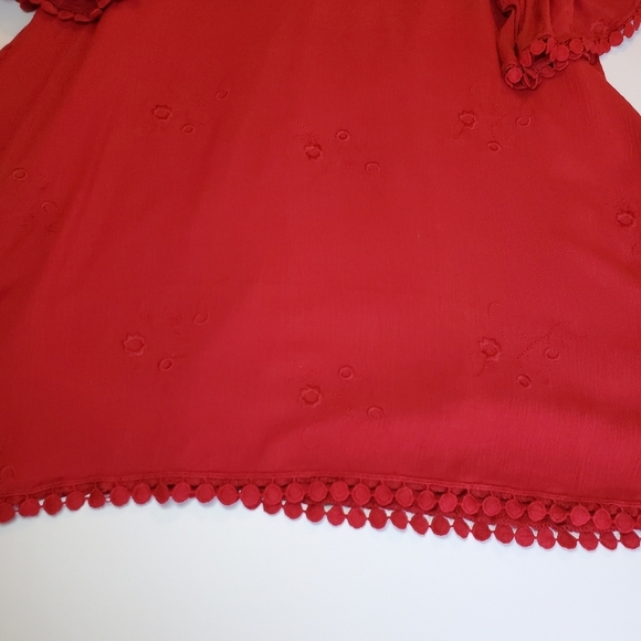 NWOT Lulus In the Meadow Backless Embroidered  Red Mini Dress Sz S - Picture 13 of 13